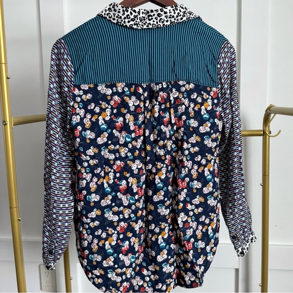 Anthropologie Maeve The Fern Button Up Spring Button Down Shirt Blouse - Picture 3 of 11